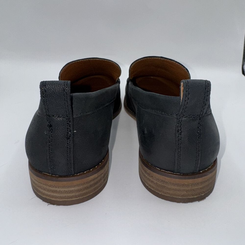 Lucky Brand Black Leather Slip-On Loafers - Picture 11 of 12